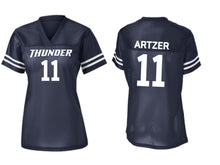 Load image into Gallery viewer, Senior Mom Navy Football Jersey